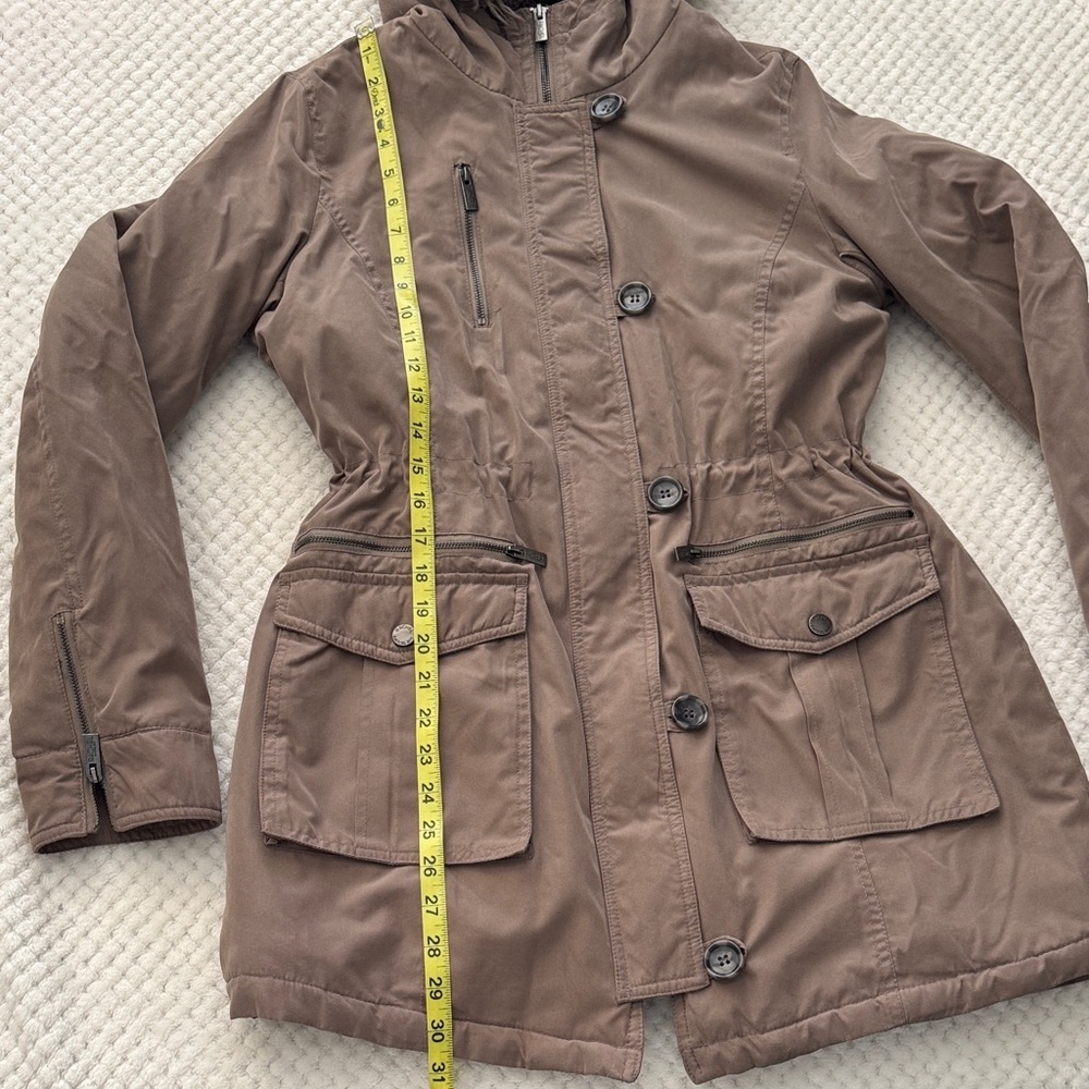 🧥 EUC Rachel Roy Faux Fur Hooded Parka Coat – Women’s Size Small - Picture 3 of 14